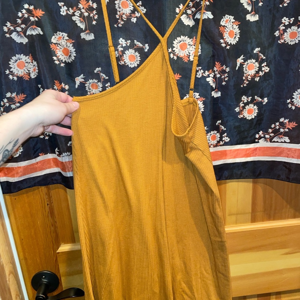 love, Fire Mustard One Shoulder Dress